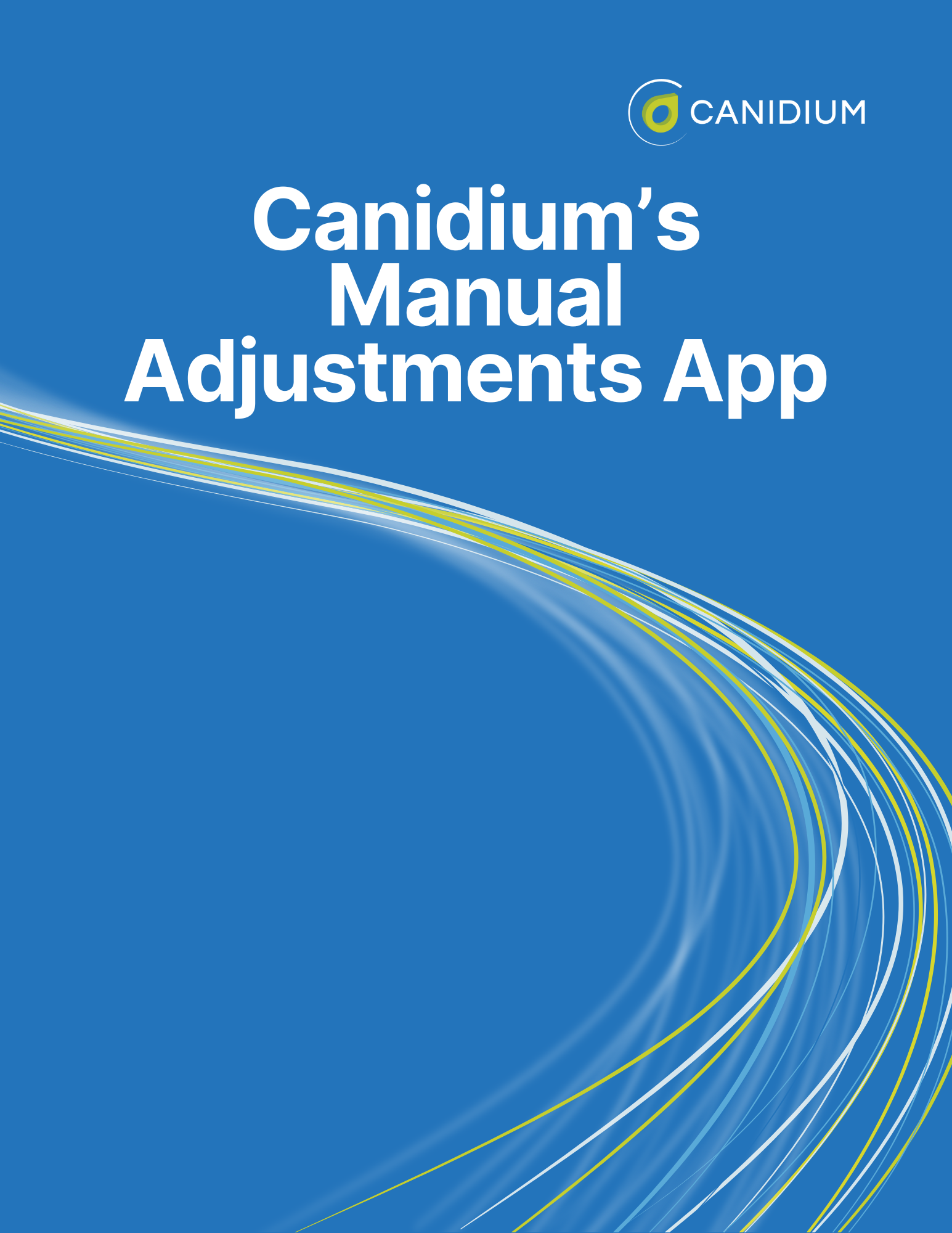 Canidiums Manual Adjustments App