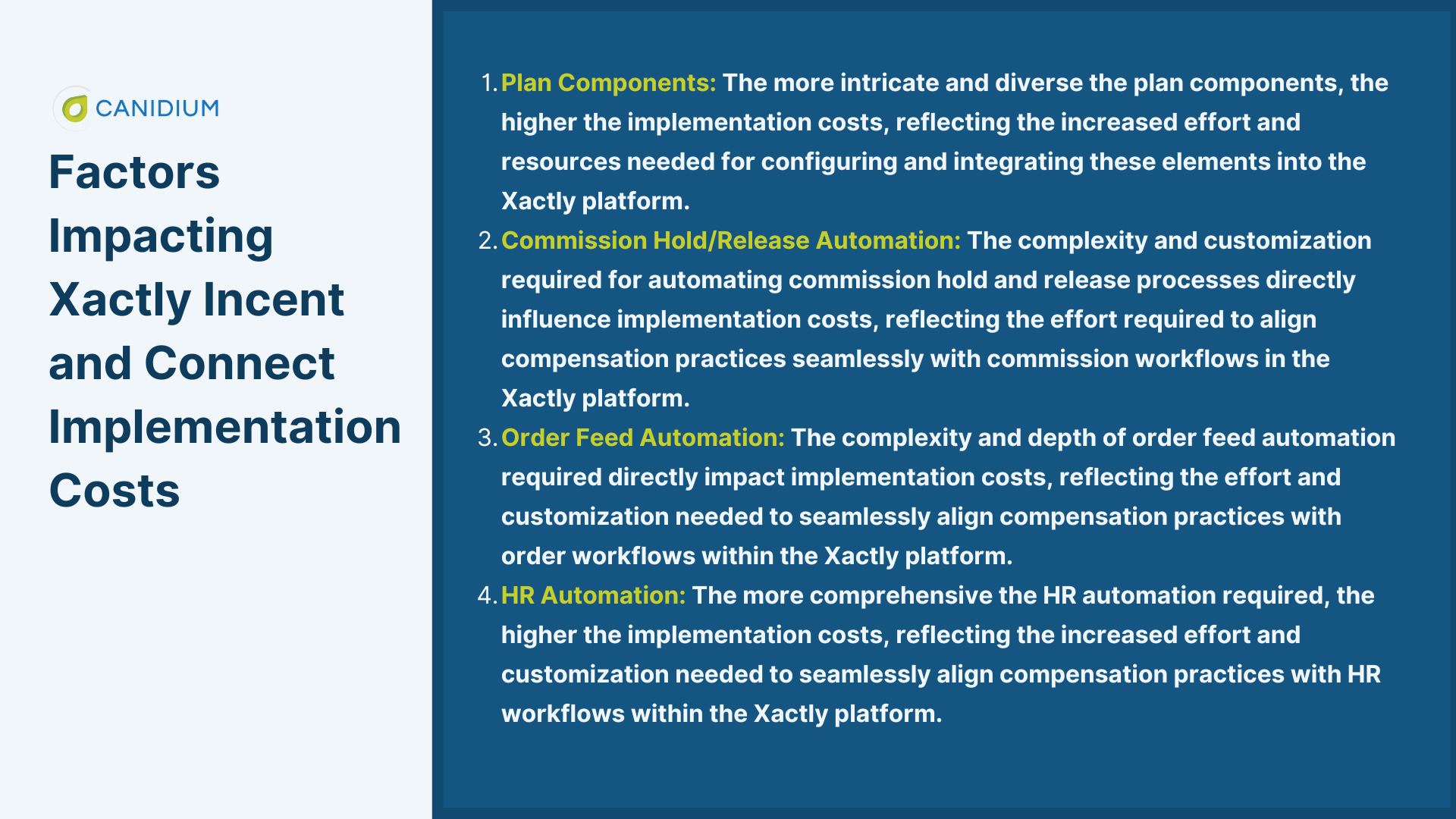 Factors Impacting Sales Performance Management Software Implementation Costs