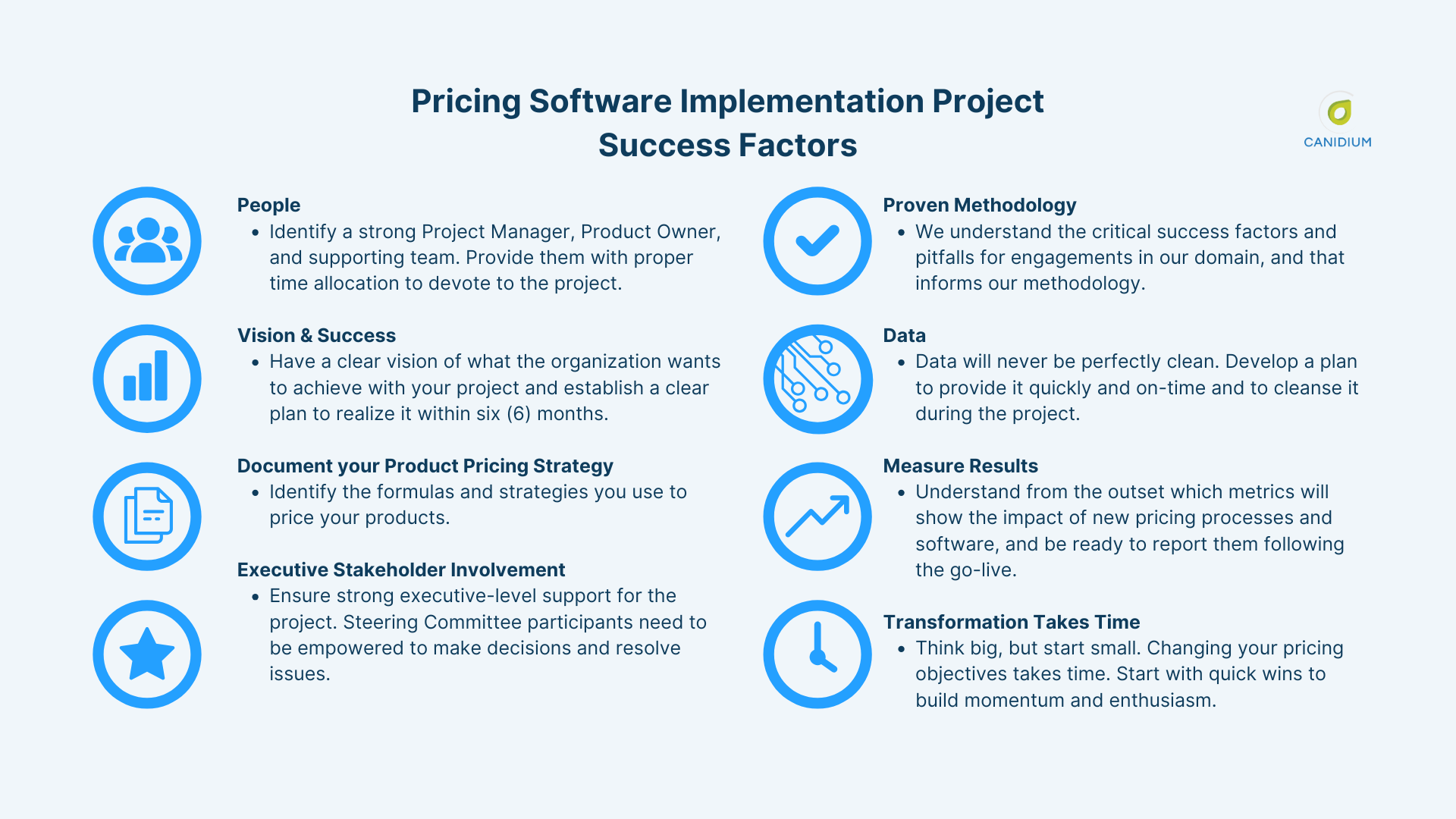 Pricing Software Implementation Project Success Factors