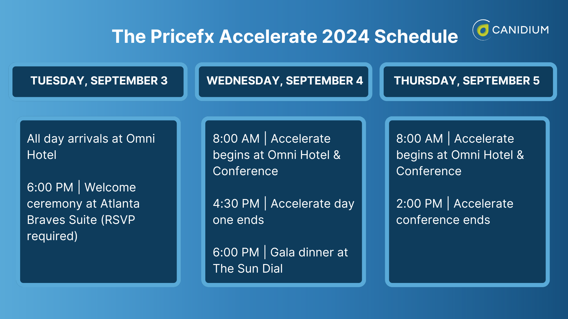 Pricefx Accelerate 2024 Schedule