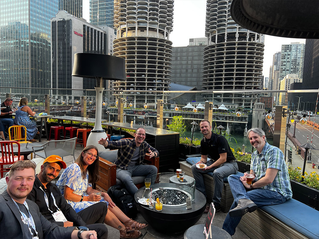 Canidium team at rooftop event