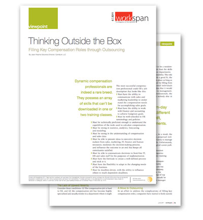 Thinking Outside the Box: Filling Key Compensation Roles through Outsourcing