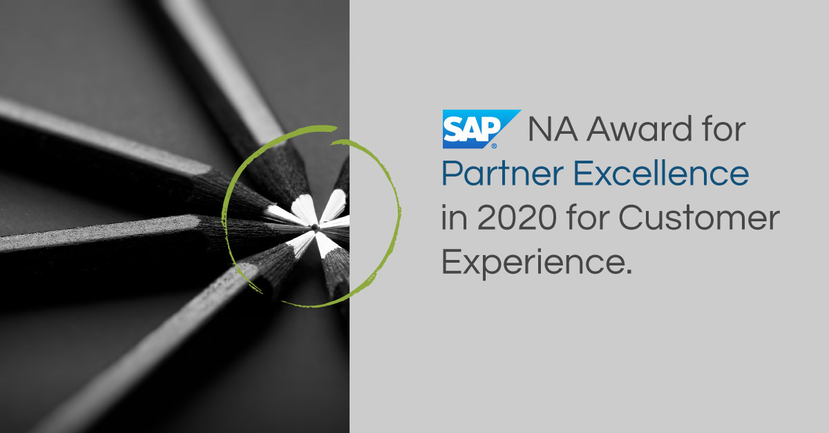 We won SAP's award for partner excellence in 2020 for Customer Experience. Read more!